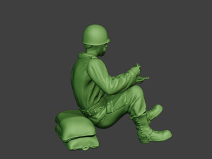 american soldier ww2 eating 3 a13 Modelo de impresión 3D