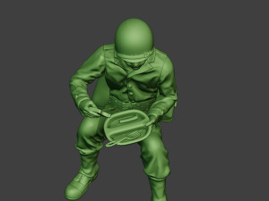 american soldier ww2 eating 3 a13 Modelo de impresión 3D