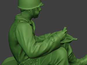 american soldier ww2 eating 3 a13 Modelo de impresión 3D