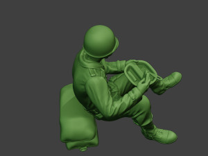 american soldier ww2 eating 3 a13 Modelo de impresión 3D