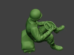 american soldier ww2 eating 3 a13 3D Print Model