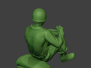 american soldier ww2 eating 3 a13 Modelo de impresión 3D