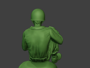 american soldier ww2 eating 3 a13 Modelo de impresión 3D
