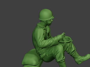 american soldier ww2 eating 3 a13 Modelo de impresión 3D