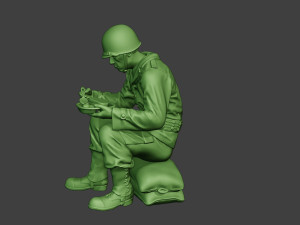 american soldier ww2 eating 3 a13 3D 打印模型