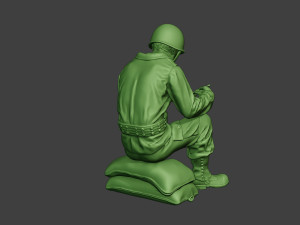 american soldier ww2 eating 3 a13 3D 打印模型
