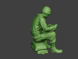 american soldier ww2 eating 3 a13 3D 打印模型