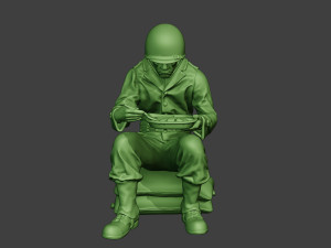 american soldier ww2 eating 3 a13 3D 打印模型