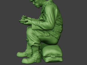 american soldier ww2 eating 3 a13 3D 打印模型