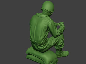american soldier ww2 eating 3 a13 3D 打印模型