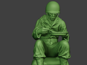 american soldier ww2 eating 3 a13 3D 打印模型