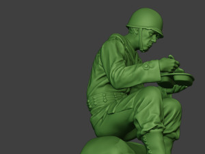 american soldier ww2 eating 3 a13 3D 打印模型