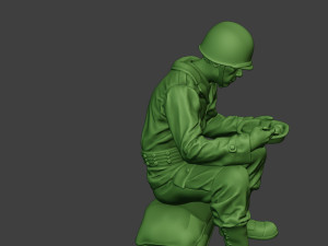 american soldier ww2 eating 3 a13 3D 打印模型
