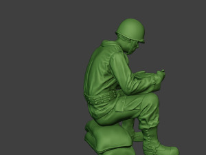 american soldier ww2 eating 3 a13 3D 打印模型
