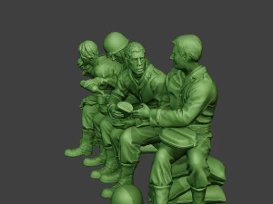 american soldiers ww2 eatdrink a13 3D Print Model