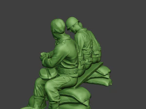american soldiers ww2 eatdrink a13 3D Print Model