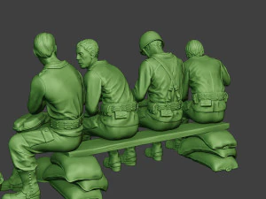 american soldiers ww2 eatdrink a13 3D Print Model
