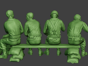 american soldiers ww2 eatdrink a13 Modelo de impresión 3D