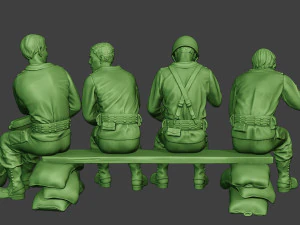 american soldiers ww2 eatdrink a13 3D Print Model
