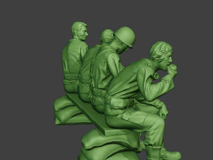 american soldiers ww2 eatdrink a13 3D Print Model