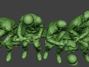 american soldiers ww2 eatdrink a13 3D Print Model