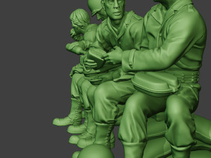 american soldiers ww2 eatdrink a13 Modelo de impresión 3D