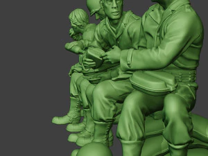 american soldiers ww2 eatdrink a13 3D Print Model