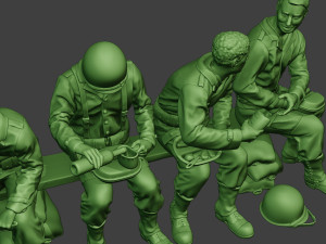 american soldiers ww2 eatdrink a13 Modelo de impresión 3D