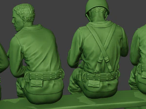 american soldiers ww2 eatdrink a13 3D Print Model