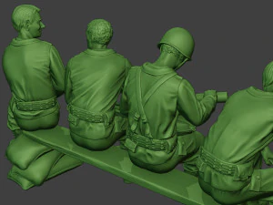 american soldiers ww2 eatdrink a13 3D Print Model