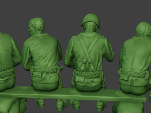 american soldiers ww2 eatdrink a13 Modelo de impresión 3D