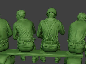 american soldiers ww2 eatdrink a13 3D Print Model