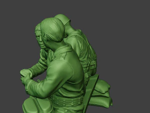 american soldiers ww2 eatdrink a13 3D Print Model