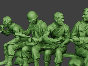 american soldiers ww2 eatdrink a13 Modelo de impresión 3D