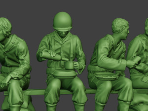 american soldiers ww2 eatdrink a13 Modelo de impresión 3D