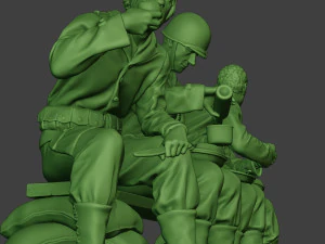 american soldiers ww2 eatdrink a13 3D Print Model