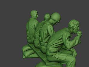 american soldiers ww2 eatdrink a13 Modelo de impresión 3D