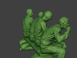 american soldiers ww2 eatdrink a13 3D Print Model