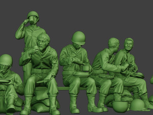 american soldiers ww2 lunch a13 pack1 3D 打印模型