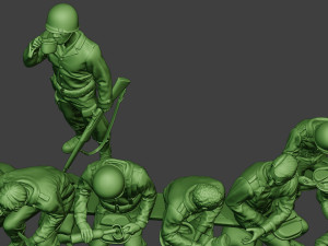 american soldiers ww2 lunch a13 pack1 3D 打印模型