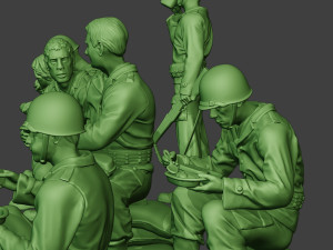 american soldiers ww2 lunch a13 pack1 3D 打印模型