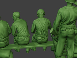 american soldiers ww2 lunch a13 pack1 3D 打印模型