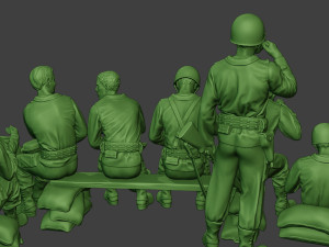 american soldiers ww2 lunch a13 pack1 3D 打印模型