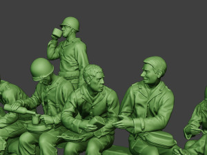 american soldiers ww2 lunch a13 pack1 3D 打印模型