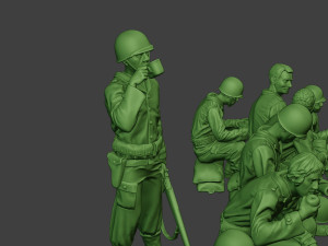 american soldiers ww2 lunch a13 pack1 3D 打印模型