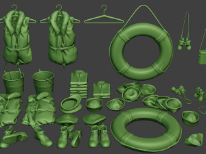 us naval objects pack1 Modelo de impresión 3D