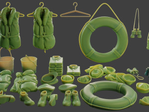 us naval objects pack1 3D Print Model