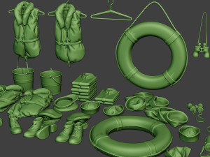 us naval objects pack1 3D Print Model