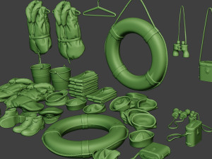 us naval objects pack1 3D Print Model