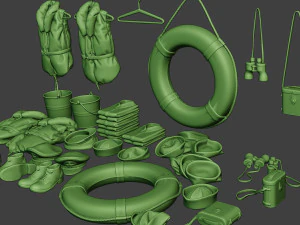 us naval objects pack1 3D Print Model